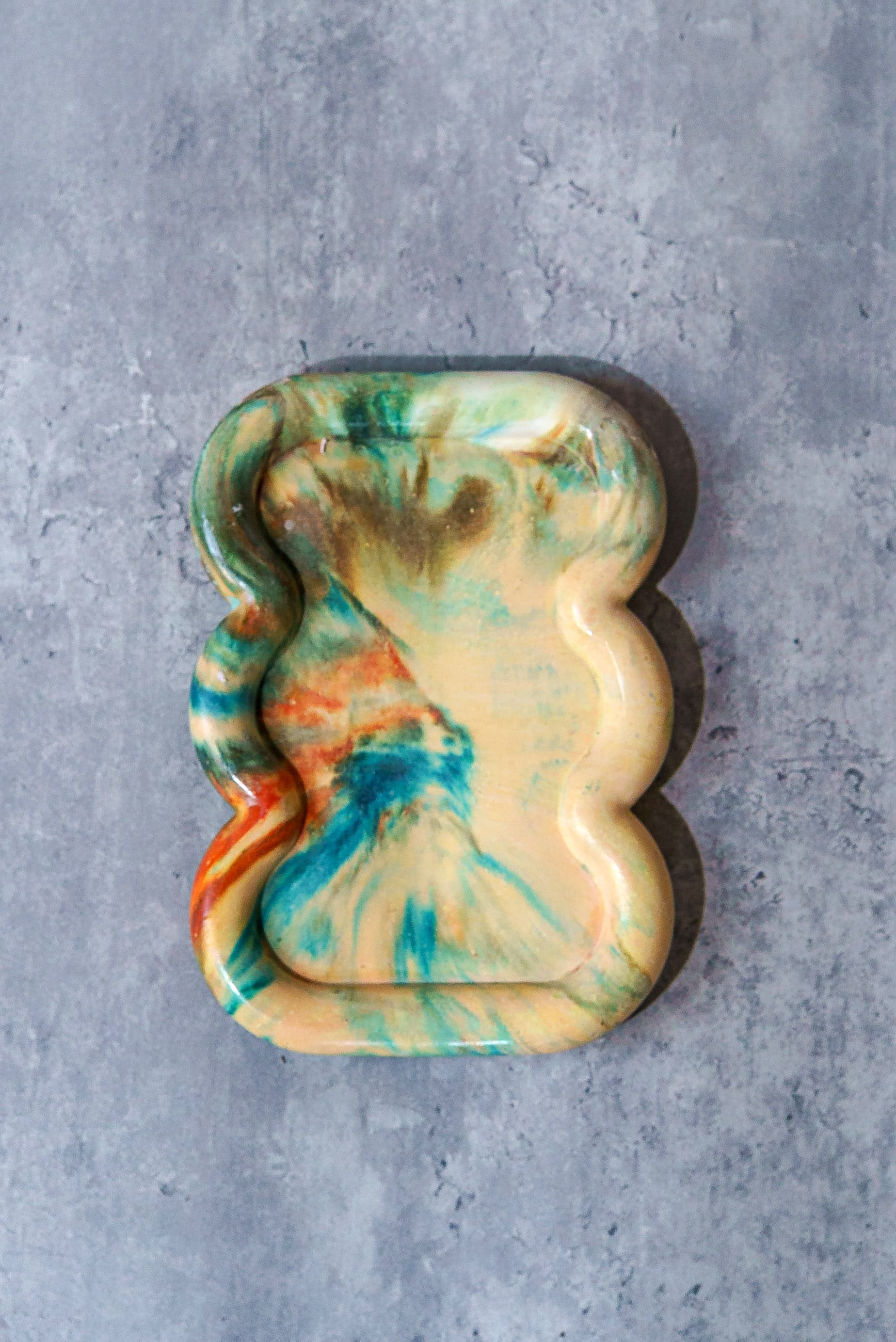 Chrysocolla Wavy Tray