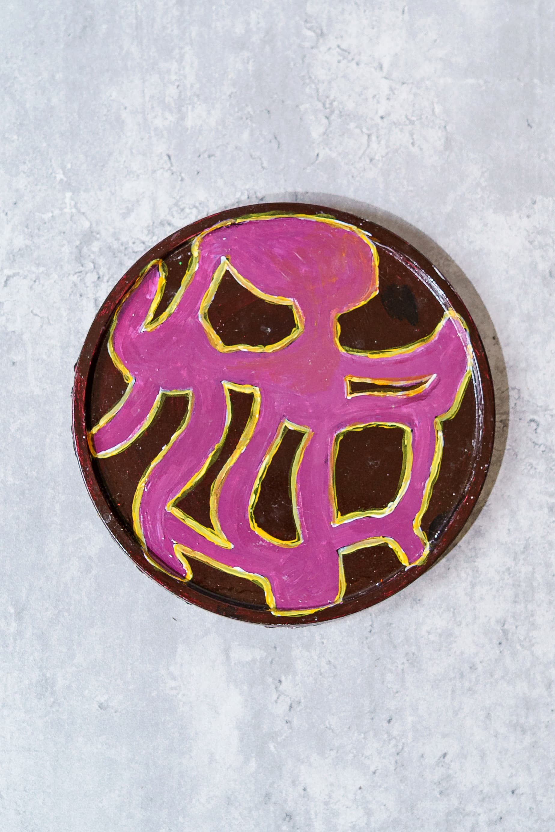 Orchid — Hand-Painted Round Tray