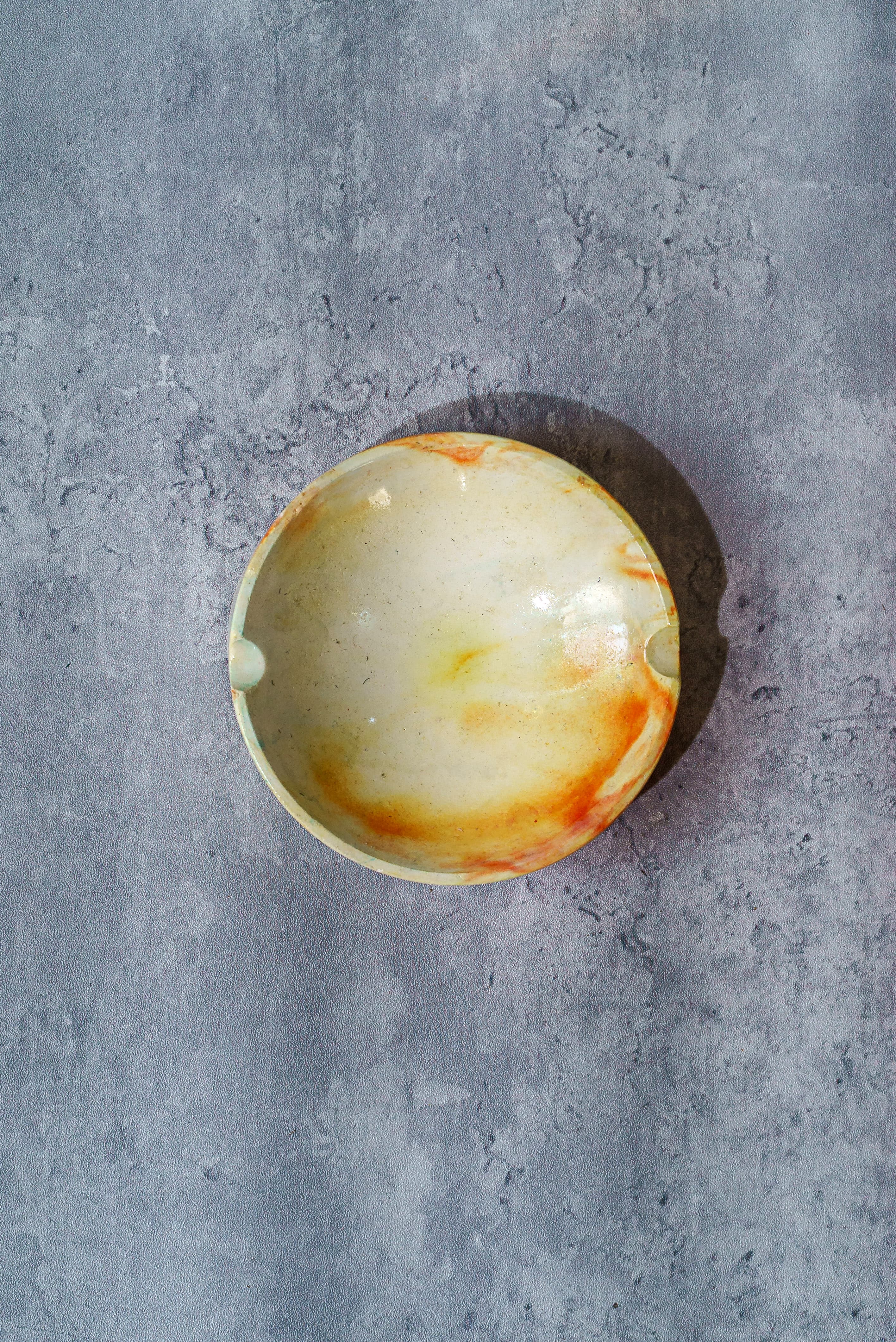 Burnt Orange Ashtray & Jewellery Dish
