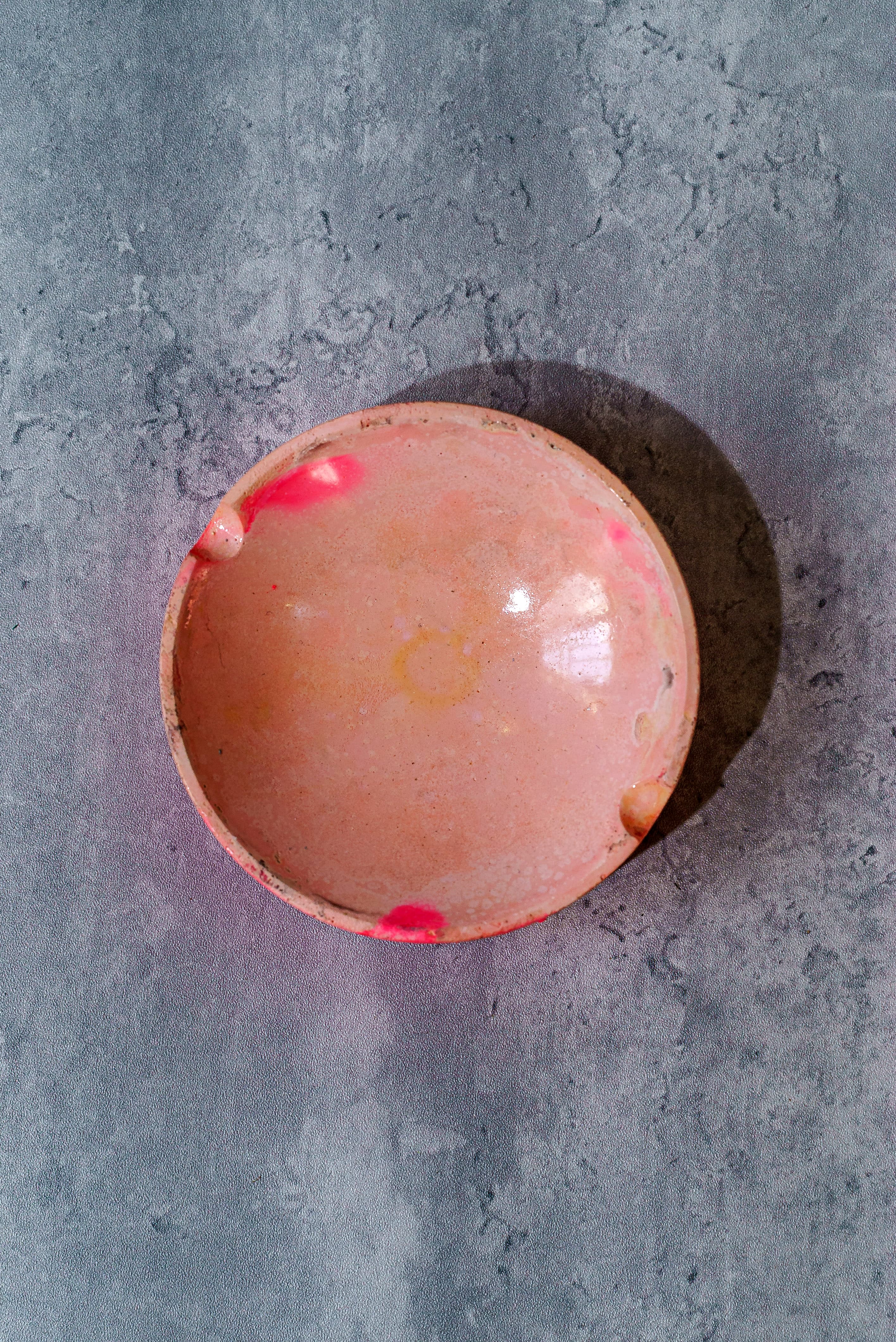 Peach Smoke Ashtray & Jewellery Dish